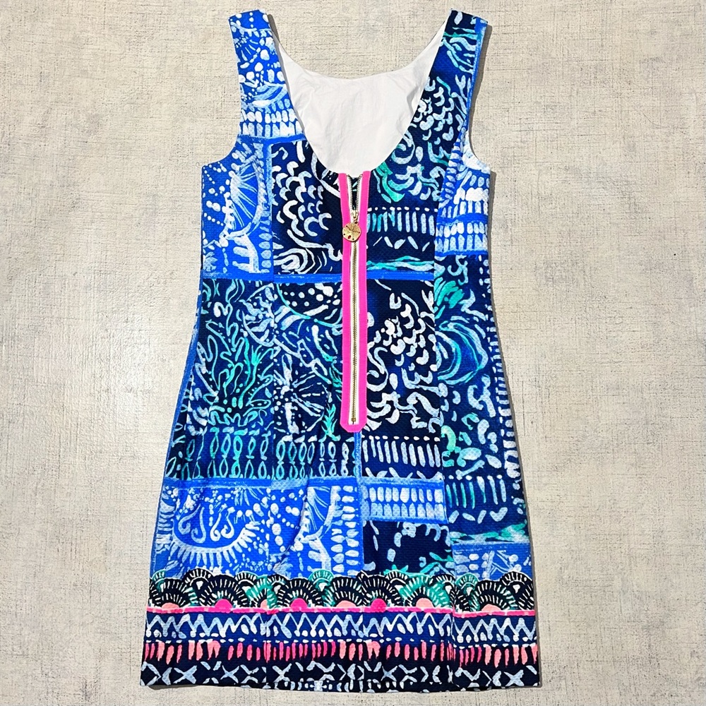 LILLY PULITZER - Size 0 Mila Shift Dress with Gold Zipper